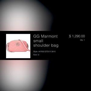 Pink Gucci Crossbody purse